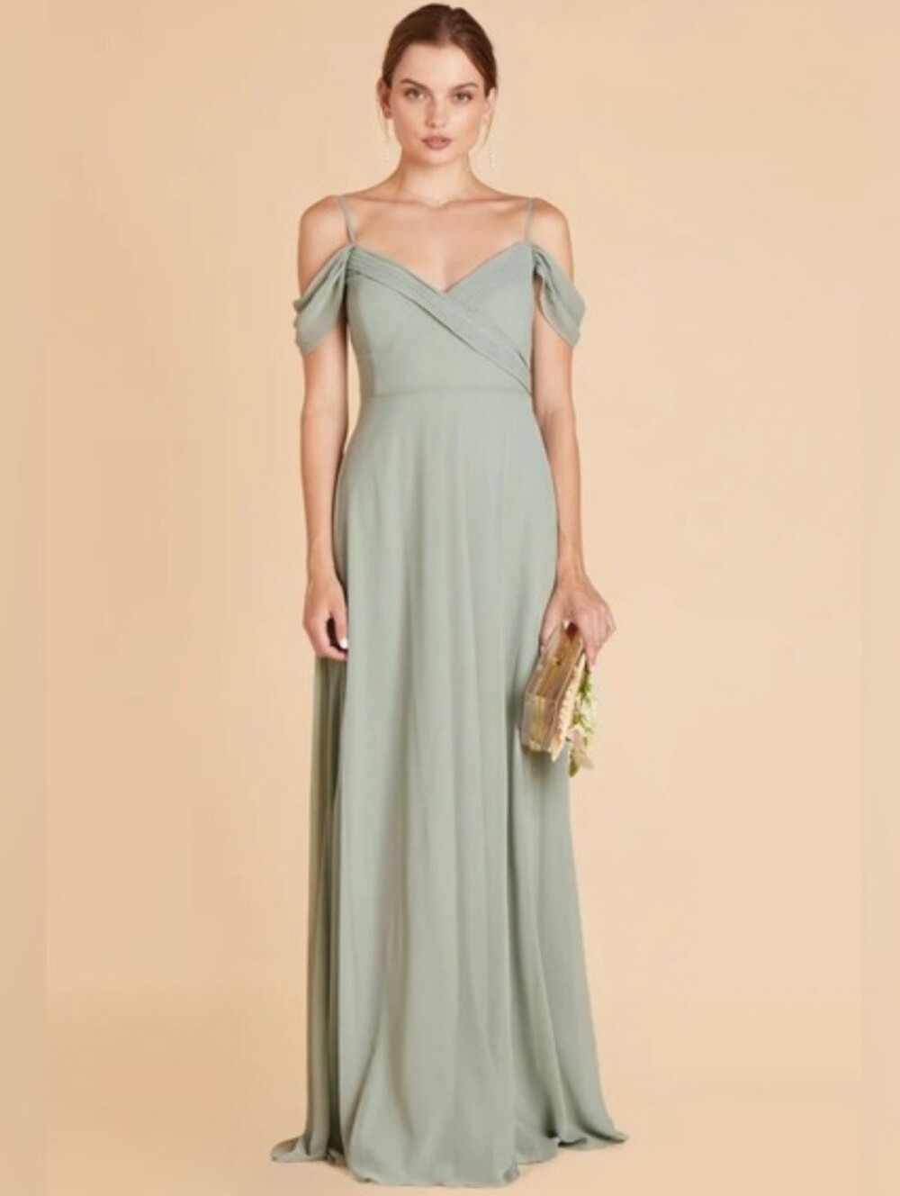 Birdy Grey Sage Spence Bridesmaid Dress Chiffon Evening Gown
